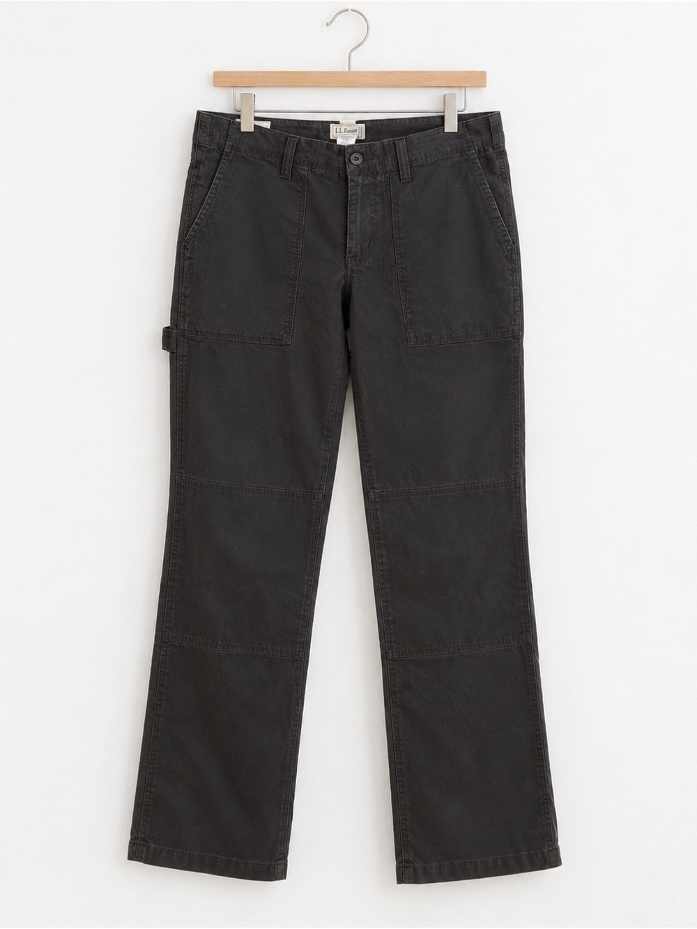 L.L. Bean Straight-Leg Carpenter Jeans in Gray